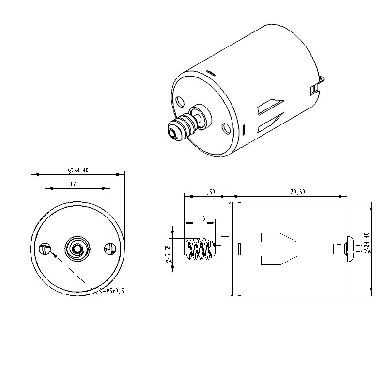 микро- почищенные щеткой моторы 12V 24V RS-370 DC 2000rpm для игрушки DIY