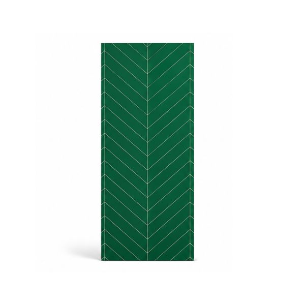 Green Chevron Stone Plastic Composite Wall Panel Texture Waterproof Scratch Resistant Hotel Interior Decor
