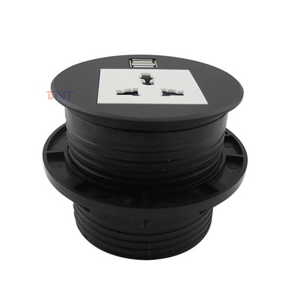 80mm Cut Out Flushed Mounted Recessed Table Mini Socket Outlet