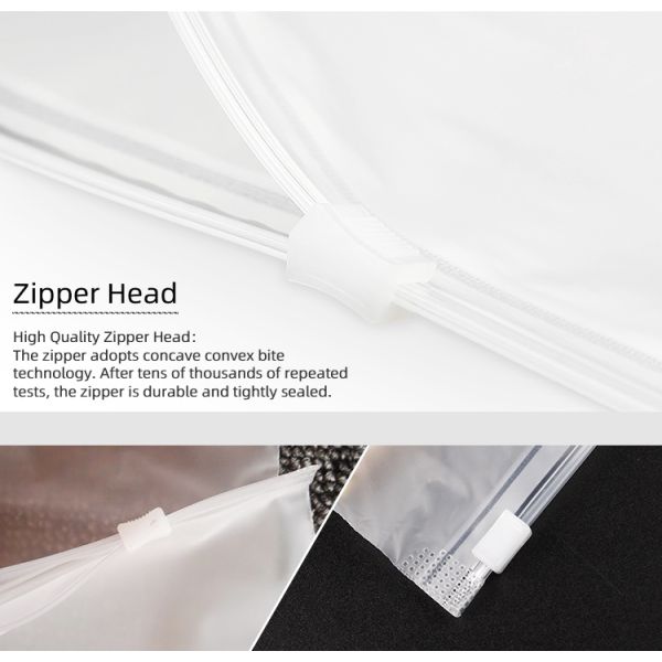 Custom Cpe Frosted Zipper Packaging Bag Plastic Clear Zip Bag
