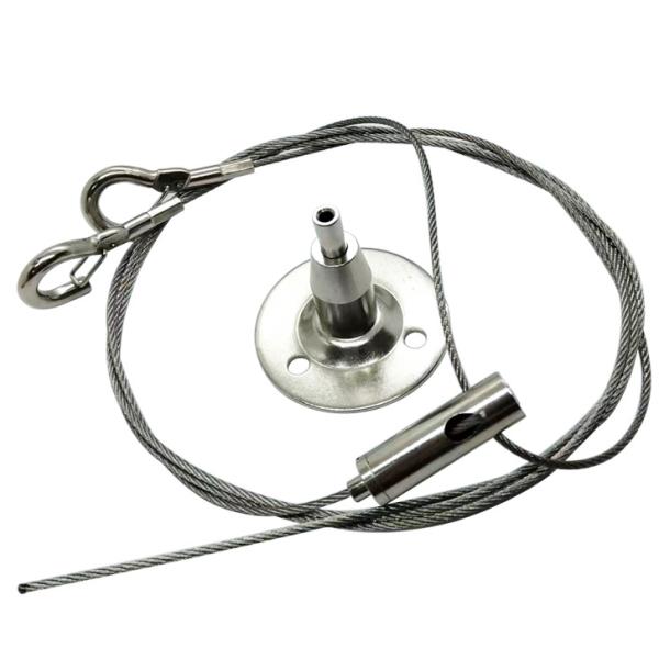 Spot Wholesale steel lock suspension kits single clip wire rope hanging lamp cable gripper