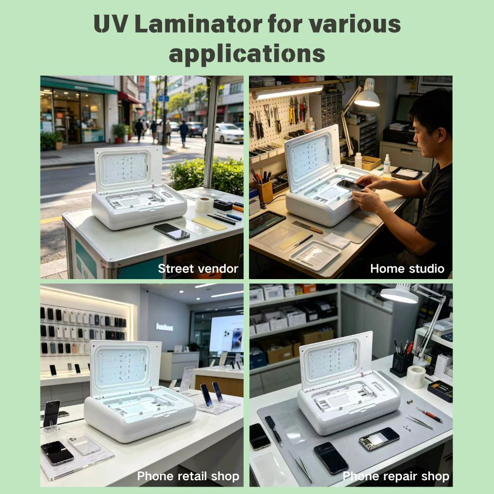 DAQIN DQUV003 PRO Portable UV Curing Vacuum Laminator for 3D Curved Hydrogel TPU Screen Protector Film