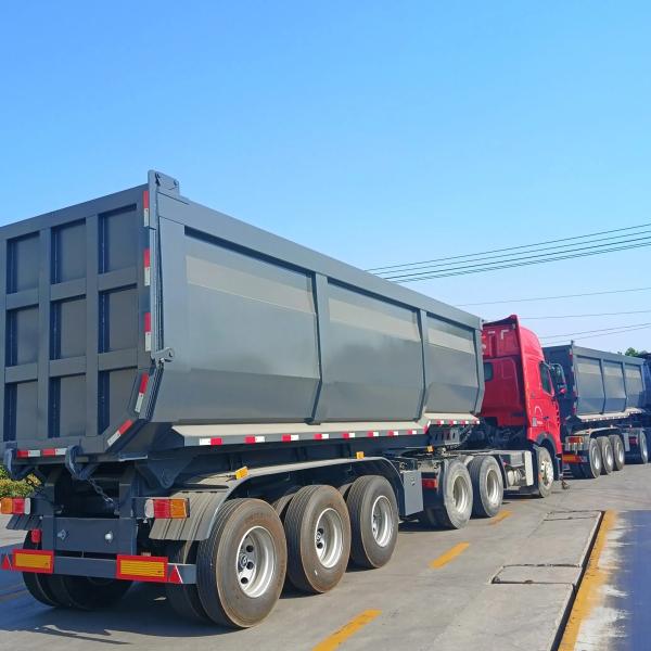 3 Axes 4 Axes 5 Axes Dump Truck Semi Trailer Hydraulic Back Tip U-Bucket Trailer For Sale