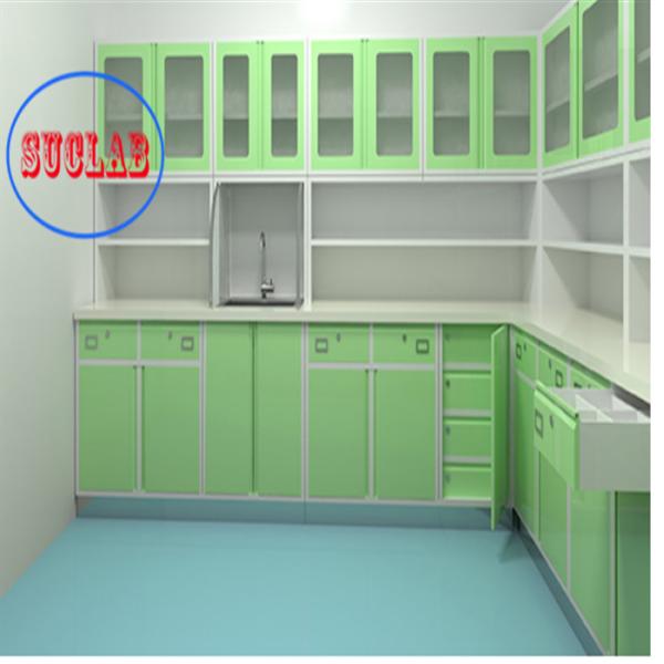 Fournisseurs d'armoires d'hôpital durables L 3000*L 600* H 850 à 900 mm, armoire de rangement médical avec charnière à 110 degrés