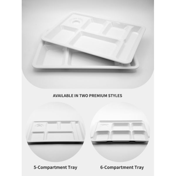 Premium Stone-Textured Commercial Compartment Tray