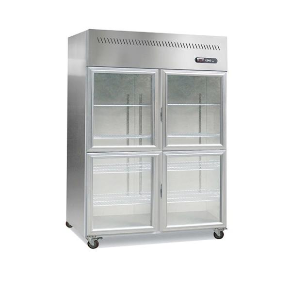 2/4 Doors Stainless Steel Commercial Kitchen Freezer 1000L Capacity With Low Consumption