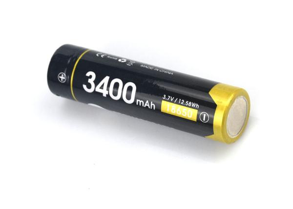 Black 3400mah 3.7V 12.58W USB Rechargeable Batteries