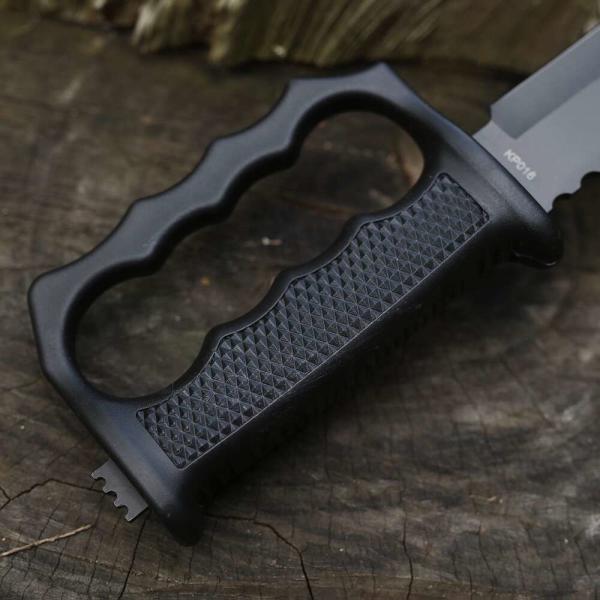 Hardened Carbon Steel Hand Forged Machete 11.8 Inch Double Edged 3.5mm Thick