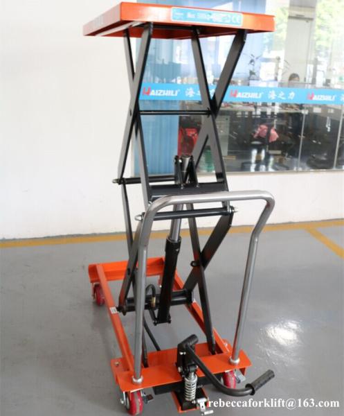 Easy Operate Manual Lift Table 1 Ton 1700mm With Hydraulic Pump Long Service Life