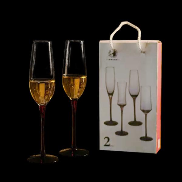 Hospitality Bulk Orders Custom Logo 6-10oz Crystal Flutes Lead-Free Chip-Resistant Glassware