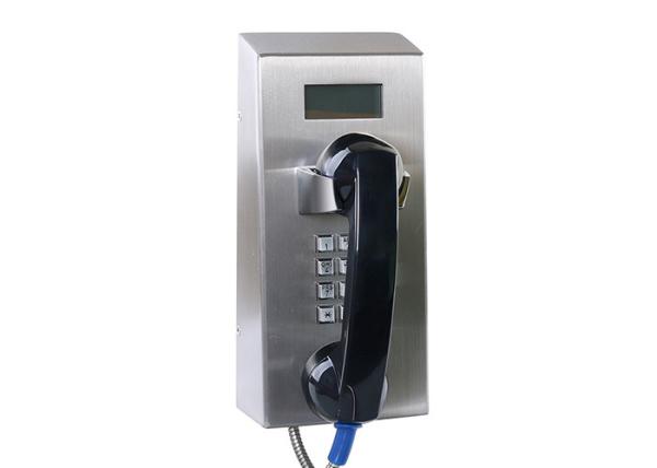 Telefone resistente do vândalo impermeável da emergência com LCD para a prisão
