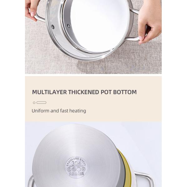 Высококачественные 3 части индукция варя бак установила прямой Cookware нержавеющей стали Ollas 304 бака установили со стеклянной крышкой