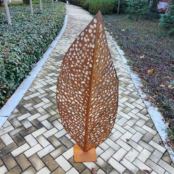 Abstract 0.3m Modern Metal Garden Sculptures 5.1ft Corten Art