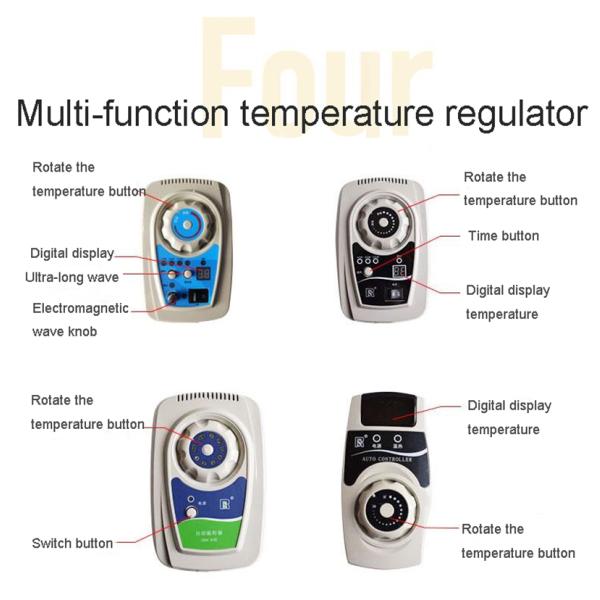 Function Heating Treatment Massager with Colorful Far Infrared Stone Medical Therapy Mat and Home Care Ray