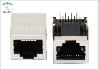 Temperaturas protegida do ℃ do perfil baixo THT RJ45 Jack -40 de funcionamento de 85 ℃ para a placa de PC