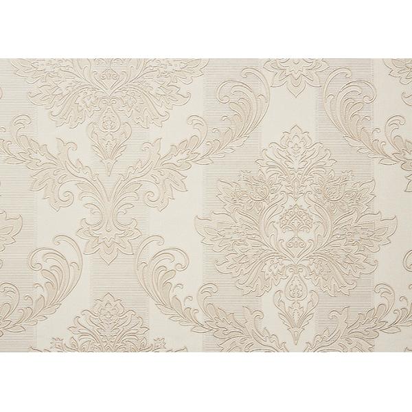 Classical Damask European Style Wallpaper 3D Effect Wall Covering For Bed / Living Room