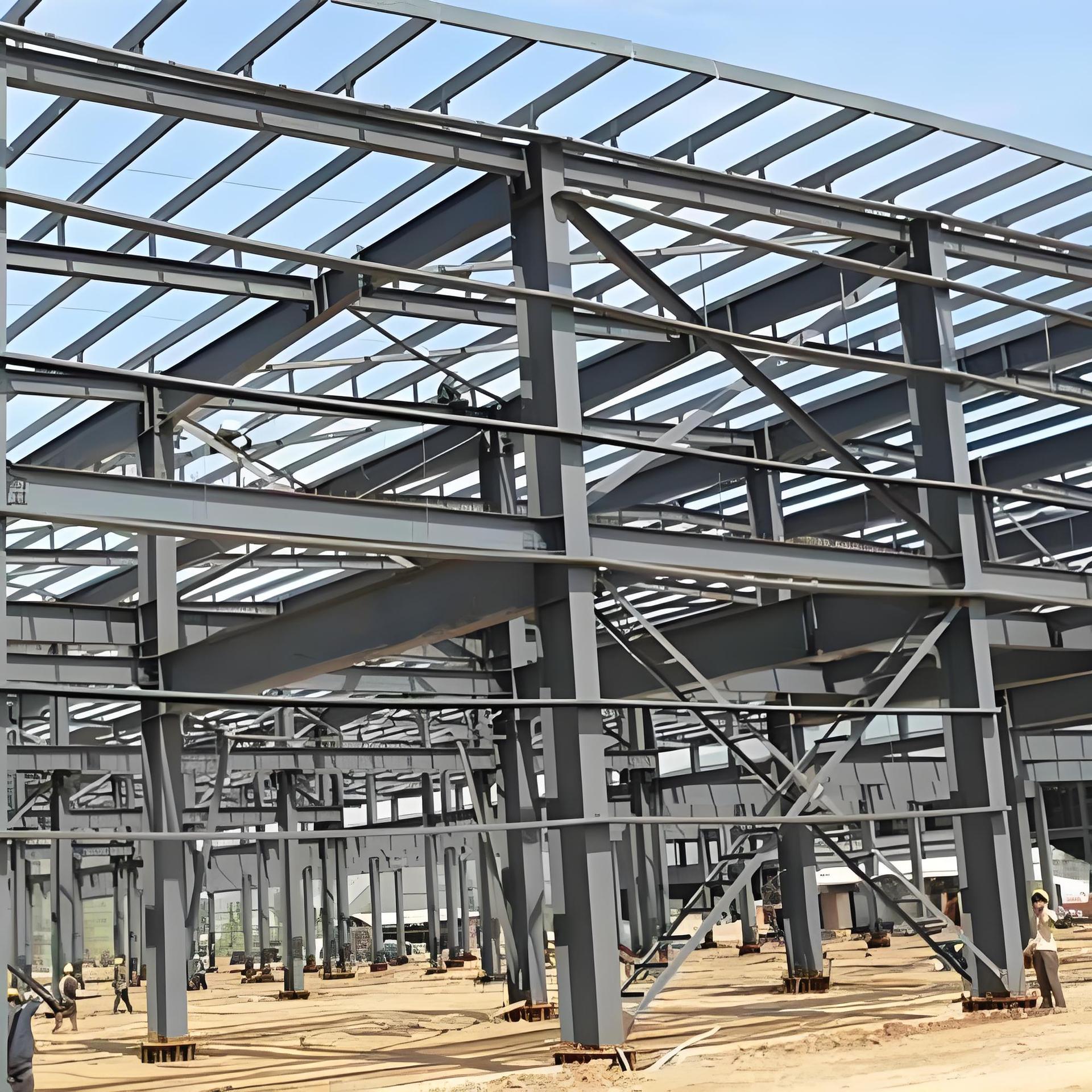GB 50068 Roof Steel Structure 50 Meters  - 150 Meters  Metal Roof Trusses