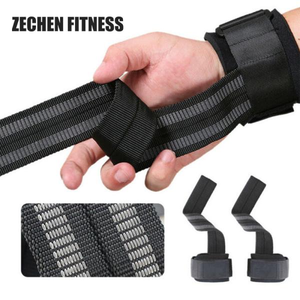 38mm WeightLifting Wrist Straps Non Slip Silicone Grip Neoprene Support
