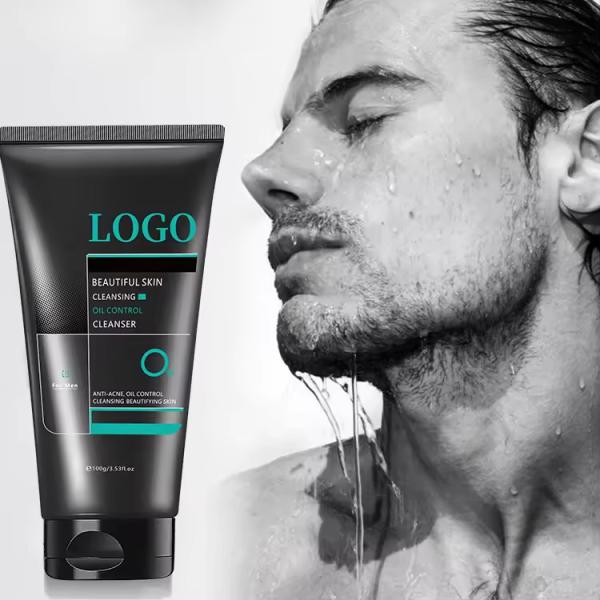 Limpeza facial de sal marinho para homens Aminoácidos Limpeza facial refrescante