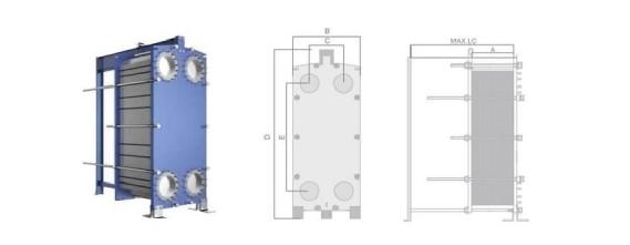 B200H Series Gasketed Plate Heat Exchanger SUS316L For Chemical Industry