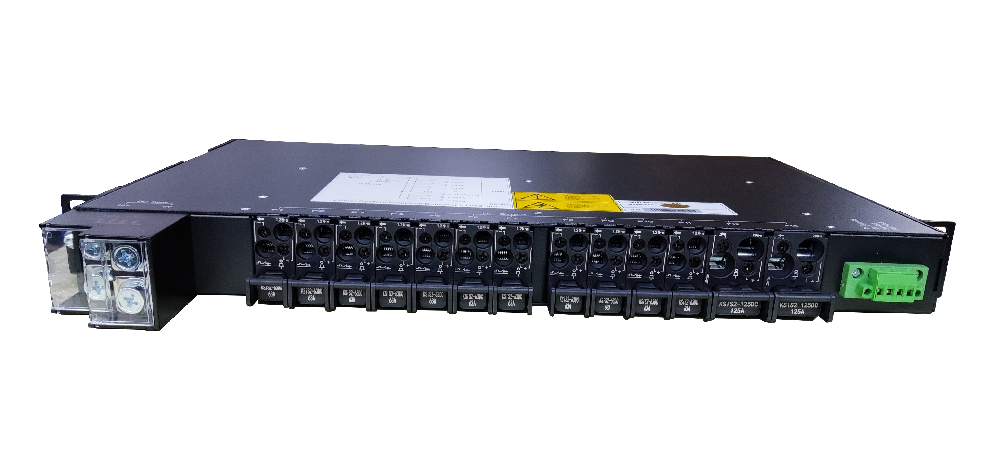 Smart 19 Inch Rack Mounted Telecom Power System AC to -48V DC Output 13 Intelligent Circuit Breakers for Base Station and Outdoor Cabinet with RS485 Remote Monitoring