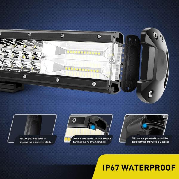 12600 Lumen SUV Led Light Bar 4x4 12 Inch 6063 Aluminum Profile PC Lens