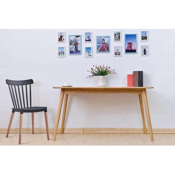 Simple Windsor chair solid wood dining chair family creative leisure chair dining room stool Nordic negotiating chair