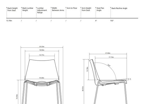 Batmann Sled Chair - Guest Chair with Design Inspired Aesthetics and Dimensions W590*D535*H775(mm) or W585*D515*H775(mm)