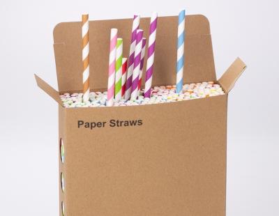 Food Grade Paper Straws Packaging Custom Box for Bar Accessories Type Drinking Straws