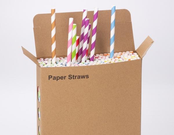 Food Grade Paper Straws Packaging Custom Box for Bar Accessories Type Drinking Straws