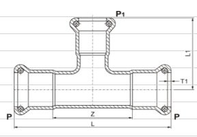 Welded Stainless Steel Inox Press Fittings Aging Resistant O Ring Gaskets