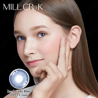 Lentes de contacto suaves de 14,5 mm, azules y heladas 38% Lentes de agua Millcreek