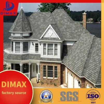 2layers Colored Stone Coated Fiberglass Asphalt Roof Shingles Fireproof