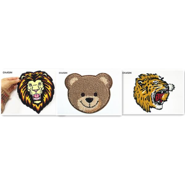 Custom Animal Lion Chenille Embroidery Patches For Jacket 'S Back