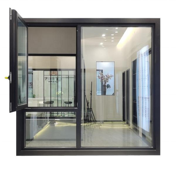 Modern Design Double Casement Windows with Stainless Steel Screen Netting