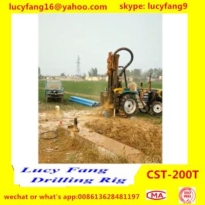 China Cheapest Good Quality Tractor Mounted Mobile Water Well Drilling Rig For 200m Depth