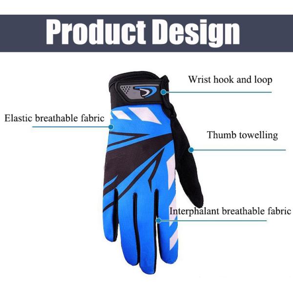 Unisex Print Pattern Touch Screen Breathable Water Proof Hand Gloves for Bike Motorcycle Racing