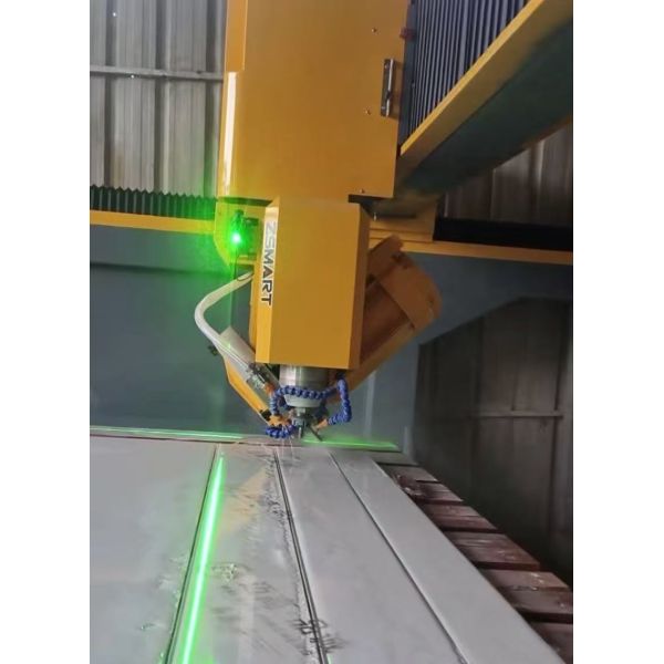 ZEUS 4+2 4 Axis Bridge Cutting Machine Marble Granite HD Camera CNC Stone Cutter Saw Gear Pump Engine Customizable 220V/380V