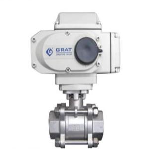 SS 304 2 Way Motorized Electric Ball Valve For Water With Manual Overide