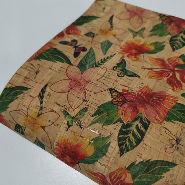 El vegano suave modificado para requisitos particulares imprimió a Cork Fabric natural 1.0m m grueso