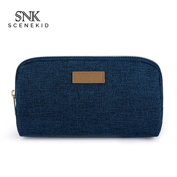 Multifunction Pure Color Custom Logo Zipper Makeup Pouch Triangular Bag