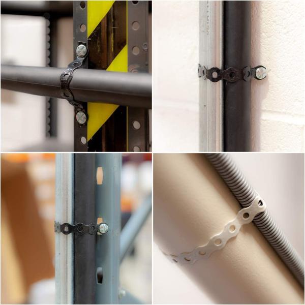 OEM Rolo de 10 metros de faixa de fixação de alças de aço galvanizadas perfuradas multiuso de 12 mm