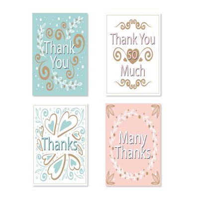 Recyclable Custom Card Printing Film Lamination Classic Kraft Thank You Notes