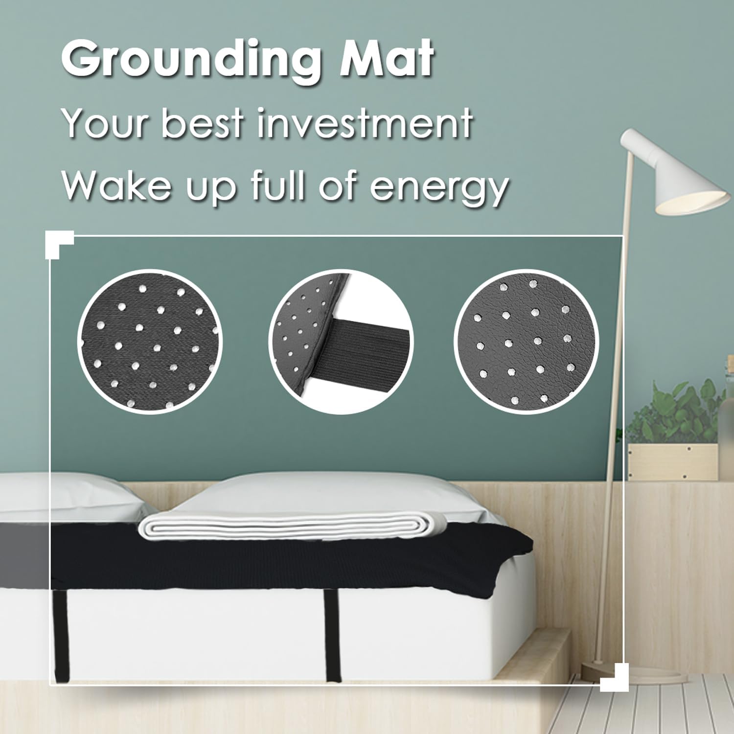 Safety Customized Leather Rubber ESD Grounding Bed Mat 68*185cm 5mm Thick CE Certified Plush Sleeping Mat