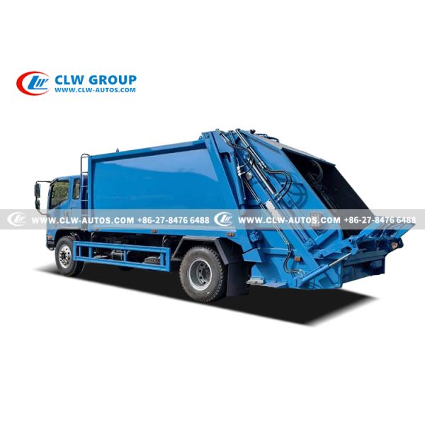 FAW 4x2 14m³ Compactor Garbage Truck – Rear-Loading Waste Compactor with Q345 Steel Body & PLC Hydraulic Control