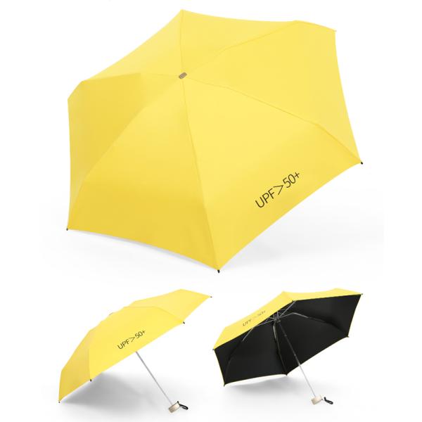 Summer Must-Have 5fold Mini Colorful Pocket Umbrella for Ladies 8k 19inch Fiberglass Ribs
