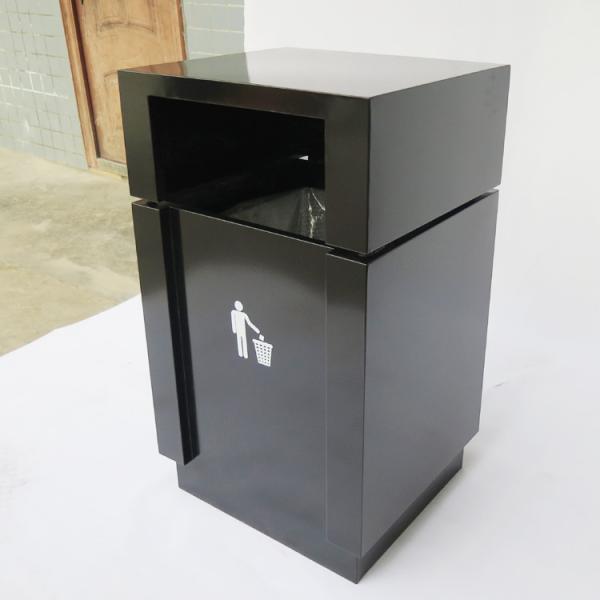 Мусорный бак квадрата 15gal одиночный стальной на открытом воздухе с логотипом