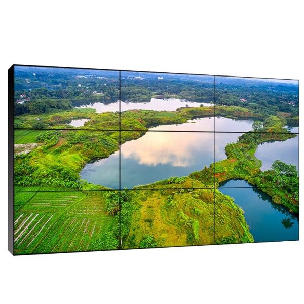 RGB Vertical Stripe LCD Video Wall Anti Glare 1.7mm Bezel Width 21KG 3x3 video wall size 55inch