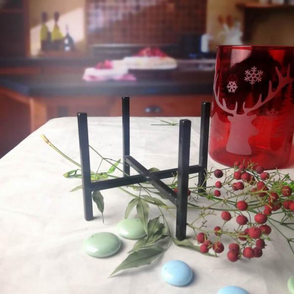 Brosilicate Glass Candle Holders With Etched Christmas Pattern