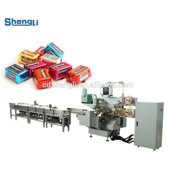 High Speed Chocolate Bar Packing Machine Envelope Fold Chocolate Foil Wrapping Machine